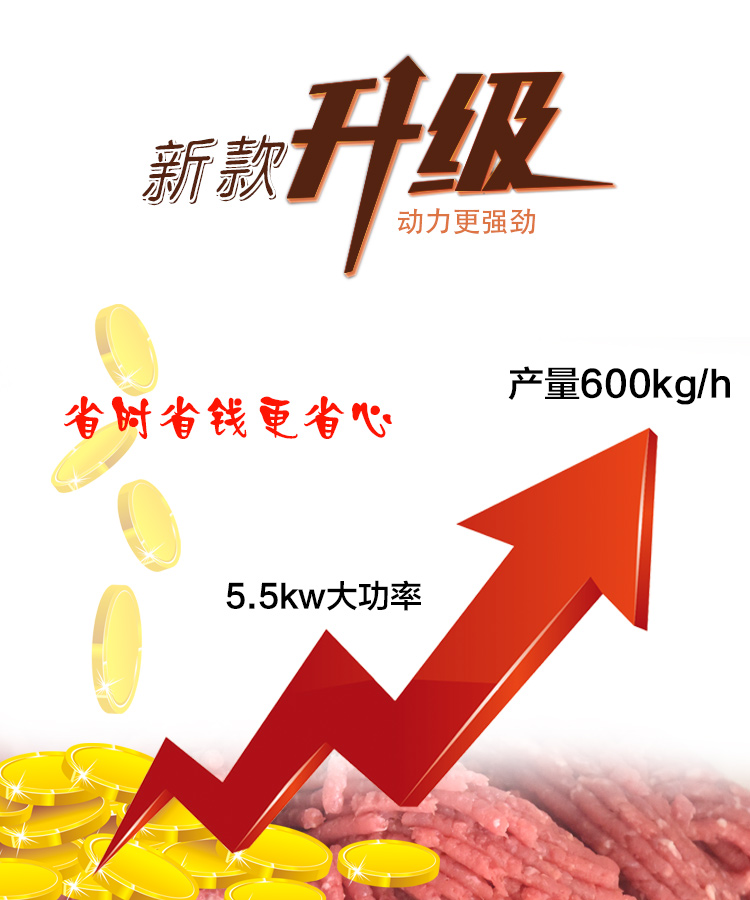 贛云42型立式不銹鋼絞肉機(jī)，絞肉機(jī)廠家直銷價格圖片(圖3)