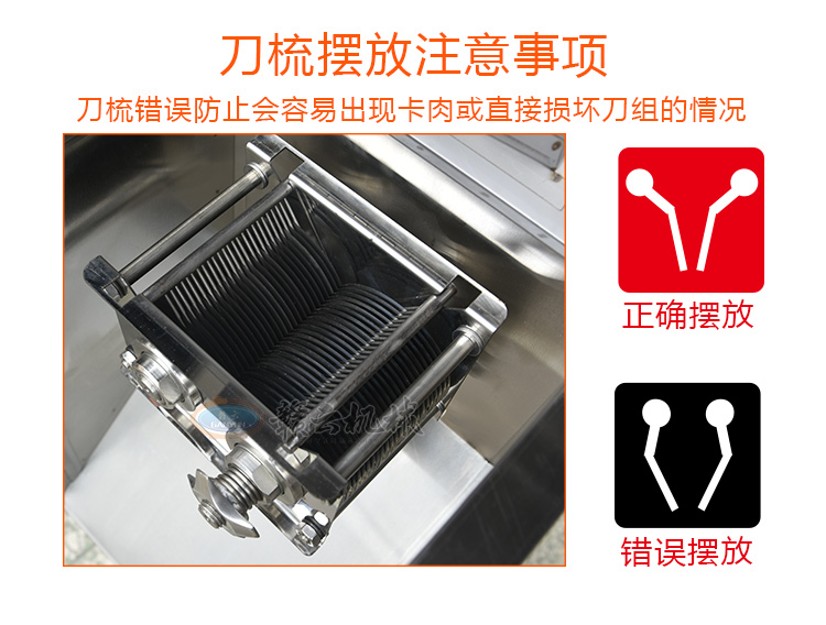 小型商用立式絞切機(jī)，豬肉店用絞切一體機(jī)切肉片肉絲(圖12)