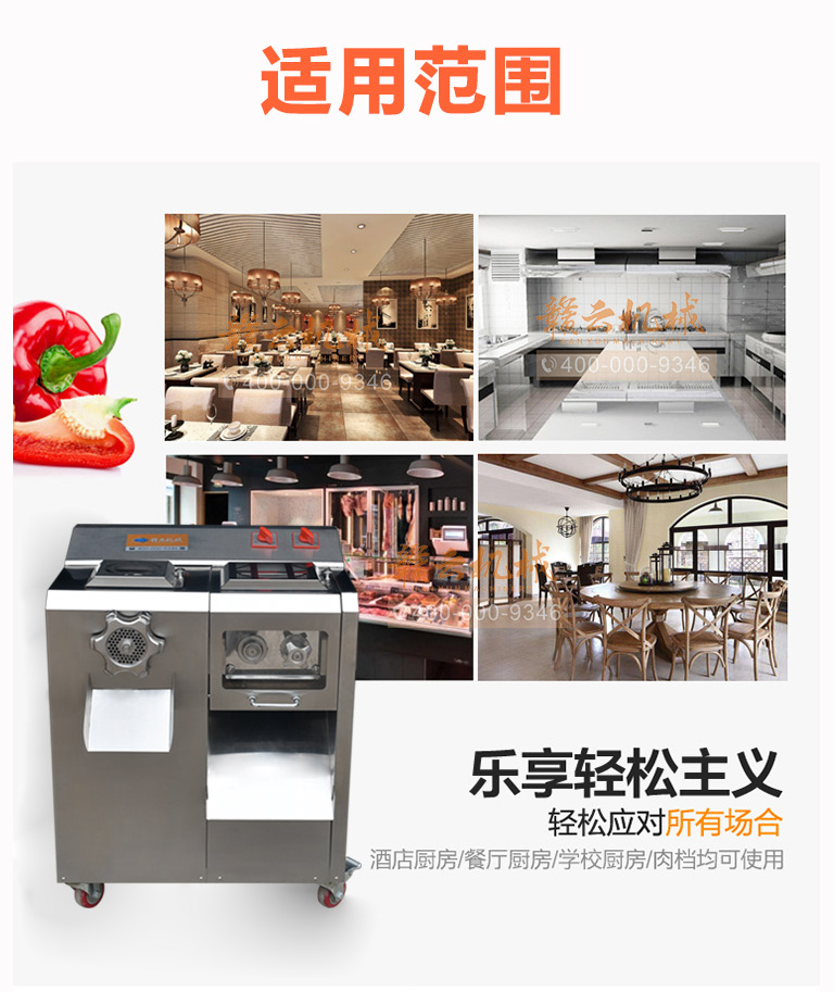 精裝立式絞切機(jī)B款，雙電機(jī)絞切兩用一體機(jī)全不銹鋼廠家直銷(xiāo)(圖8)